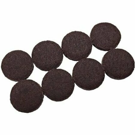 SHEPHERD HARDWARE FELT PAD ROUND HVY DTY 1 12 IN BROWN, 8PK 9863